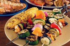 Grilled Vegetable Kabobs with Corn