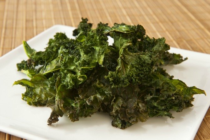 Baked Roasted Kale Chips with Sea Salt Recipe