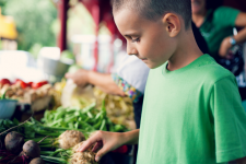 Boy at Farmers Market
