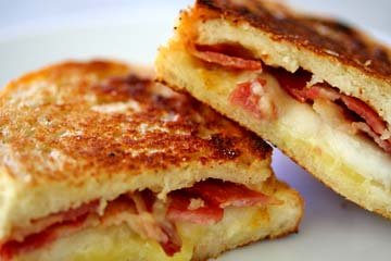 Pear and Bacon Grilled Cheese Sandwich by Emily McKenna