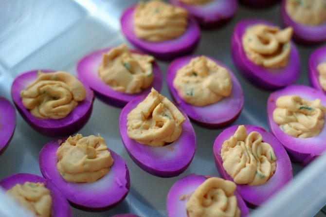 Baltimore Ravens Purple Deviled Eggs Purple Food Recipe