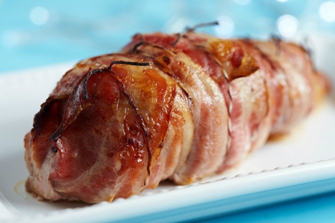 Roasted Chicken wrapped in Bacon recipe