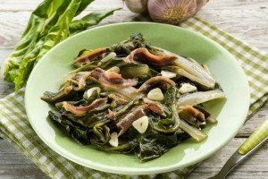 Swiss chard with bacon recipe - healthy dinner