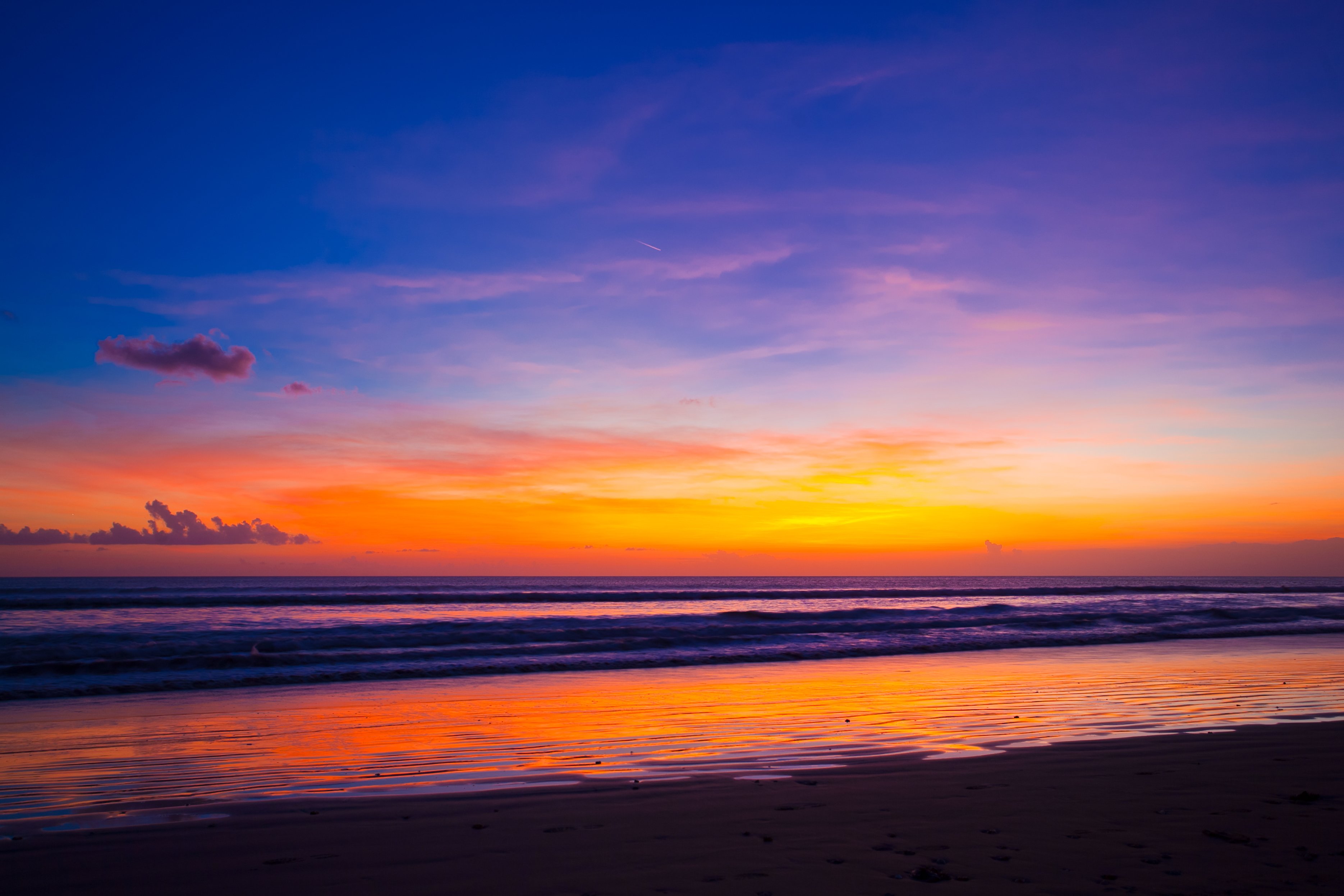 22 Beach Blue Orange Sunset