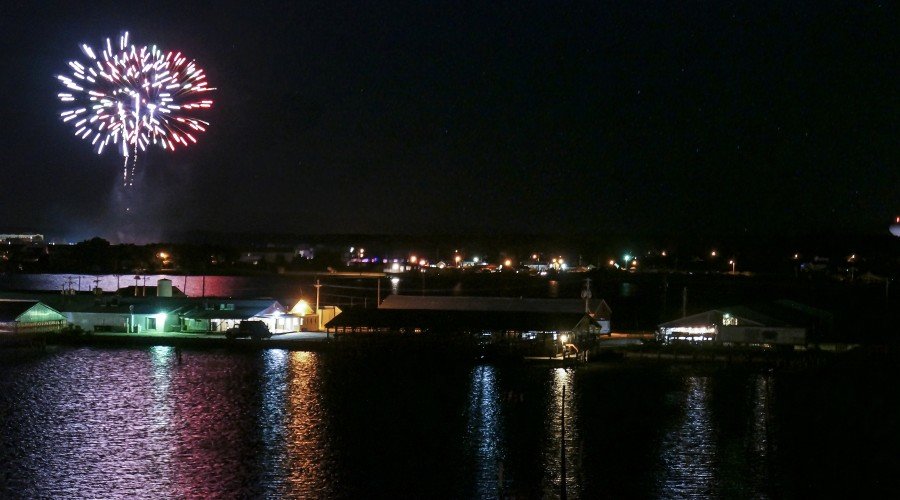 Fireworks over Water in Crisfield