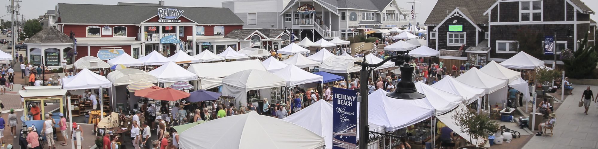 Bethany Beach Arts Festival Tents Near Boardwalk