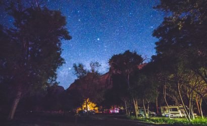 Starry Night Sky at Campground