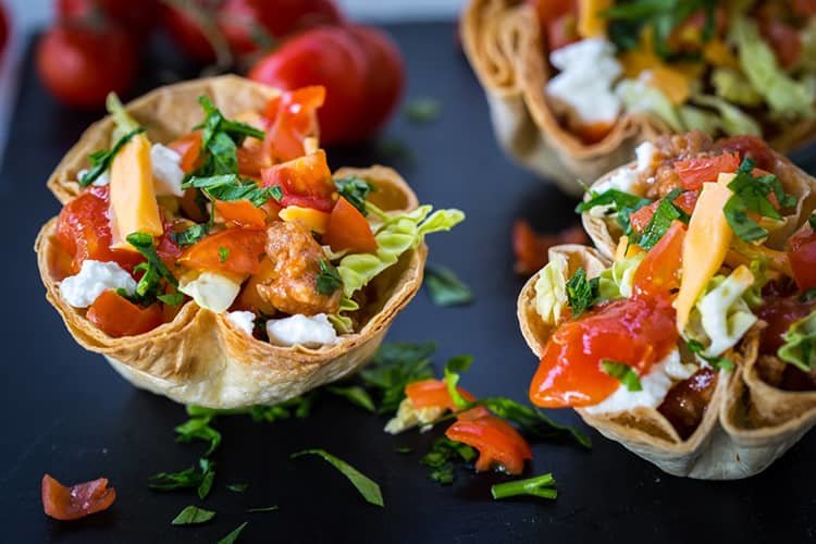 Mini Taco Salad Bowls | Local Recipes | Shorebread