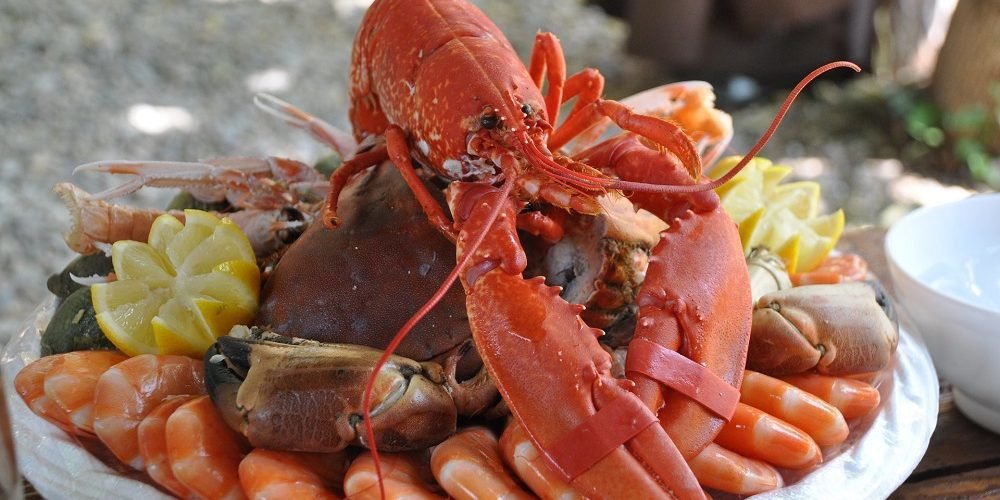 Lobster on Seafood Platter