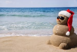 Sand Snowman for Christmas in July