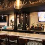 indoor bar with stools