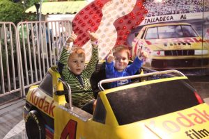 two kids at Jolly Roger Amusement Park