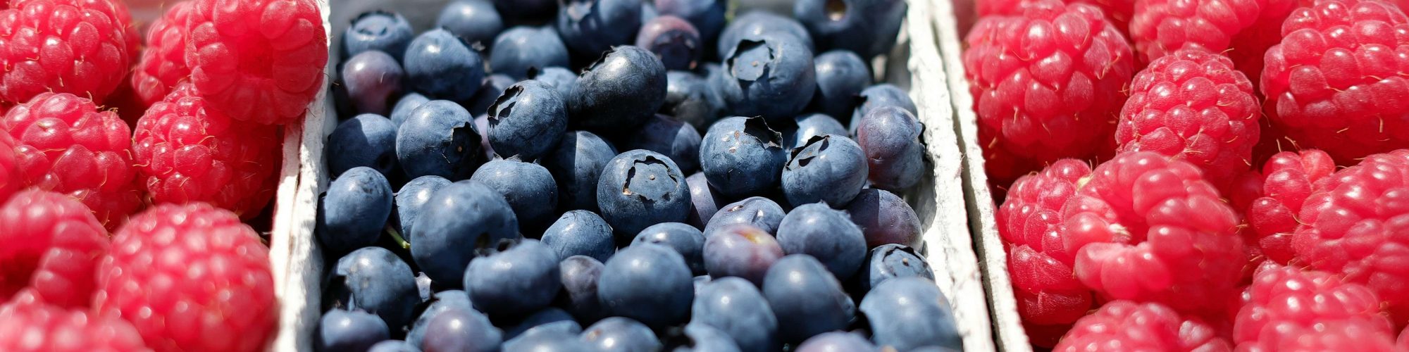 blueberries and raspberries